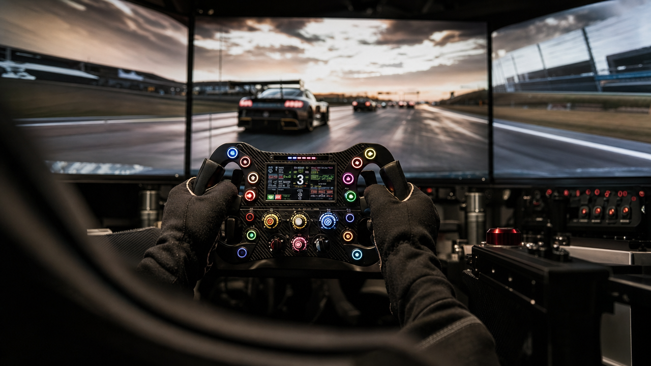 Asetek Racing adds virtual button box to wheel displays