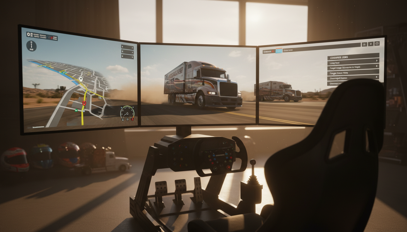 American Truck Simulator Road Trip mode courier jobs detailed